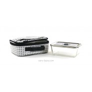 Pack Lunchbox White & Black + Boite verre rectangle 1600ml Onyx