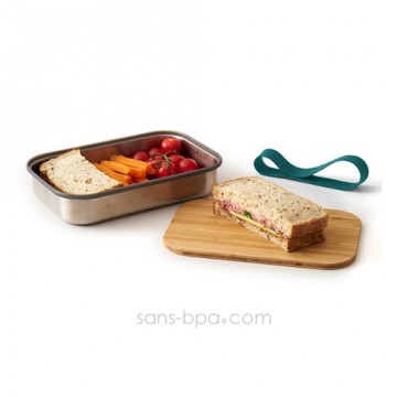 Sandwich Box - Bois & inox - 900ml - Océan