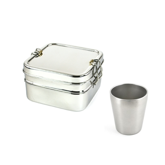 Pack promo - 1 Tiffin carré + 1 P'tite timbale - Jolie Ronde