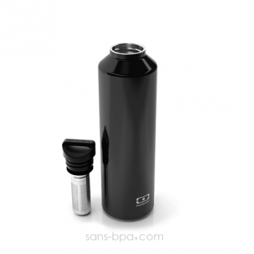 Bouteille isotherme avec infuseur amovible 500 ml - Inox BLACK