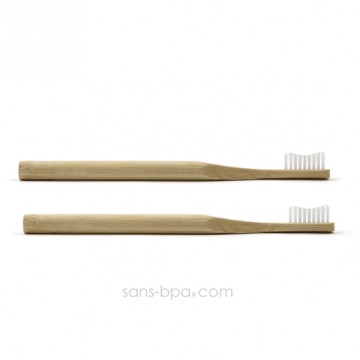 Lot 2 Brosses à dents bambou - Vague - Poils souples