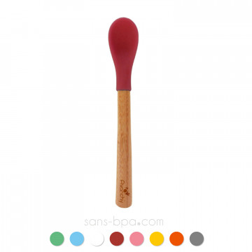 Cuillère long manche bébé Bambou & silicone