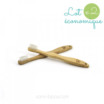 Lot 2 brosses à dents bambou Modèle Bambin