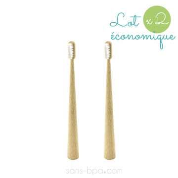 Lot 2 Brosses à dents bambou - CONICOLOR - Clear