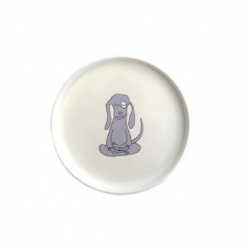 Assiette plate YOGA DOG - Smiling Planet