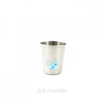 La P'tite timbale personnalisable inox 180ml - La marina - Baleine - JOLI MONDE