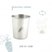 Timbale 180 ml inox gravé TWIST . Lapin & Carotte - JOLI MONDE