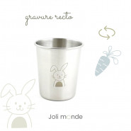 Lot 3 timbales 180 ml inox gravé TWIST . Au jardin . Joli Monde