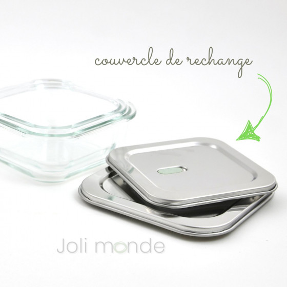 Couvercle inox de rechange pour contenant DE VERRE & D'INOX - Joli Monde