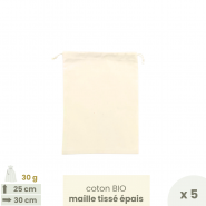 Lot 5 Sacs à vrac Farine & céréales . MEDIUM 25 x 30 cm - Farines & céréales . Poids 30 g - Joli Monde