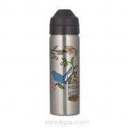 Gourde inox isotherme anti-fuite Cocoon 600 ml - Chinoiserie Birds - Ecococoon