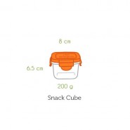 Contenant verre Snack Cube 210ml - Framboise