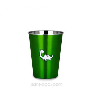 Verre inox 350ml GREEN DINO